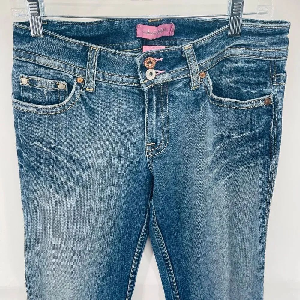 American Republic 1507 Women's Jeans Mid Rise Straight Leg Denim Size 30 - Picture 12 of 12